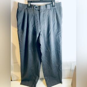 H&M Men's Dark Gray Pleated Dress Pants